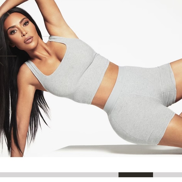 SKIMS Other - SKIMS Cotton Rib Tank and Cotton Rib Boxer in Light Heather Grey Size XS